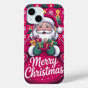 Funda Para iPhone 15 Feliz Navidad Santa Claus iPhone / estuche para iP