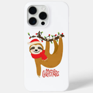Funda Para iPhone 15 Pro Max Feliz Navidad Sloth Cute Festividades