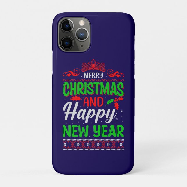 Funda De Case-Mate Para iPhone Feliz Navidad Y Feliz Año Nuevo-61064 (Reverso)