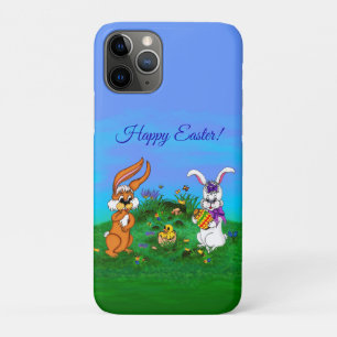 Funda Para iPhone 11 Pro ¡Feliz Pascua! Conejo con conejo y pollo