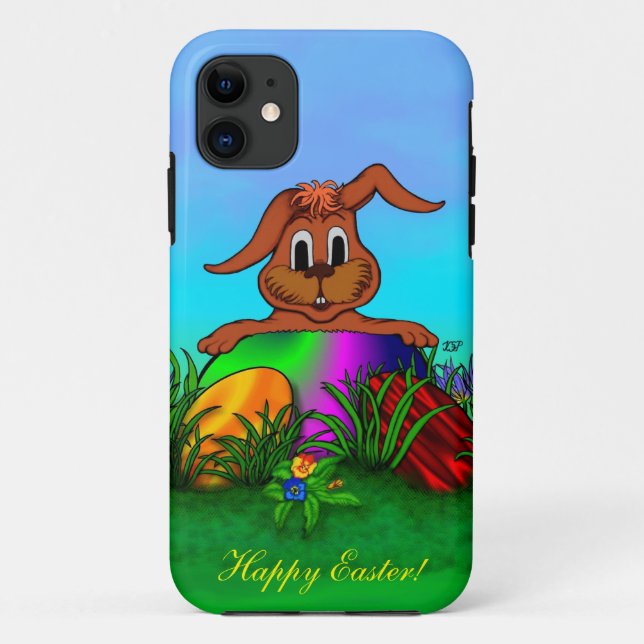 Funda De Case-Mate Para iPhone ¡Feliz Pascua! Conejo de Pascua (Reverso)