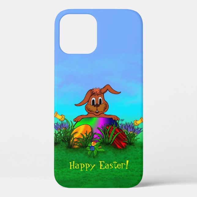 Funda De Case-Mate Para iPhone ¡Feliz Pascua! Conejo de Pascua (Reverso )