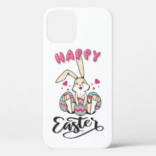Funda Para iPhone 12 Feliz Pascua de parte del simpático conejo de Pasc