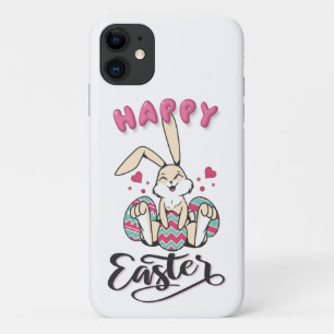 Funda Para iPhone 11 Feliz Pascua de parte del simpático conejo de Pasc