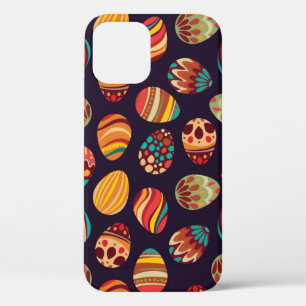 Funda Para iPhone 12 ¡Feliz Pascua! Patrón feliz de huevos de vacacione
