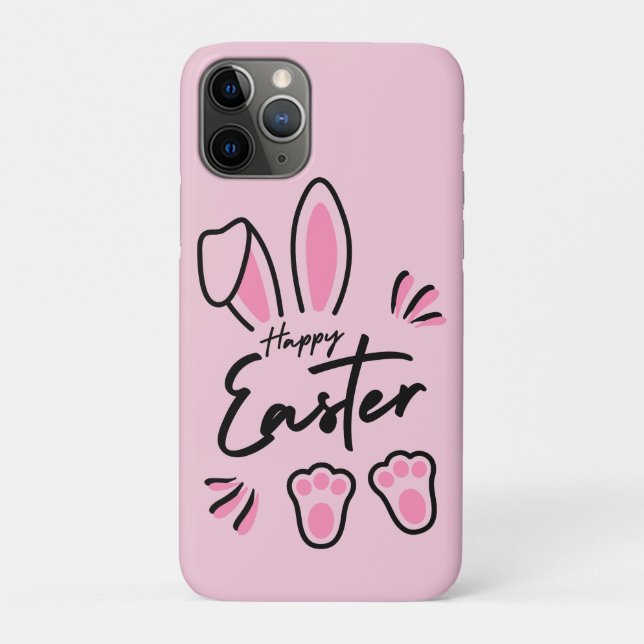 Funda De Case-Mate Para iPhone Feliz Pascua (Rosa) (Reverso)