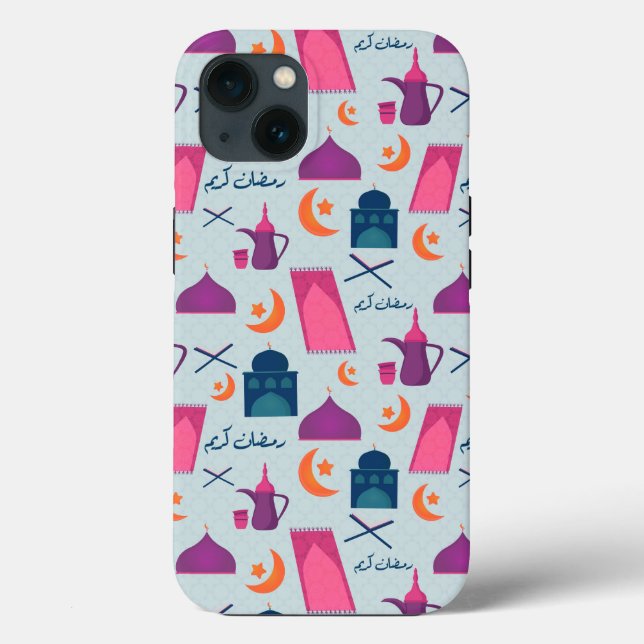 Funda De Case-Mate Para iPhone Feliz patrón de Ramadán (Reverso )