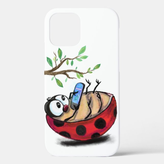 Funda De Case-Mate Para iPhone Feliz Pequeña Ladybug con teléfono - Dibujo Person (Reverso )