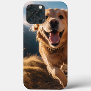 Funda Para iPhone 13 Pro Max Feliz recuperación de oro corriendo