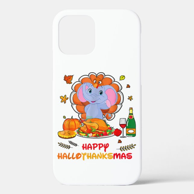 Funda De Case-Mate Para iPhone Feliz regalo de regalo para Elephant Bebiendo vino (Reverso )