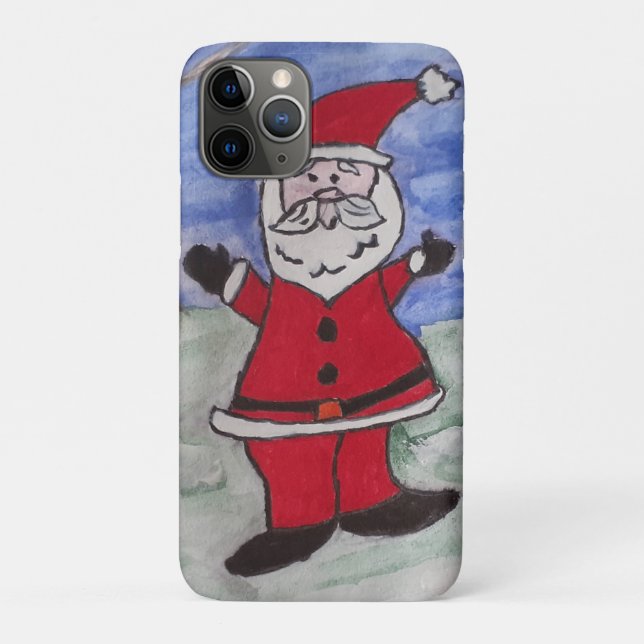 Funda De Case-Mate Para iPhone Feliz Santa (Reverso)