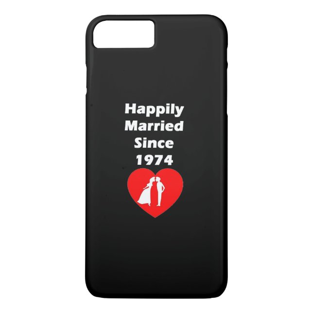 Funda De Case-Mate Para iPhone Felizmente Casados Desde 1974 (Reverso)