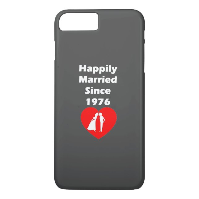 Funda De Case-Mate Para iPhone Felizmente Casados Desde 1976 (Reverso)