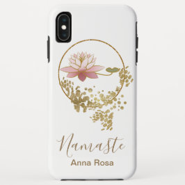 Funda Para iPhone XS Max Femenino blanco del zen del purpurina del oro de