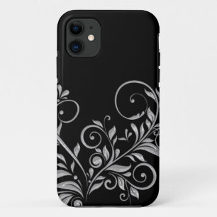 title_seo2 Femenino Ornate Negro Floral Remolinos iPhone5