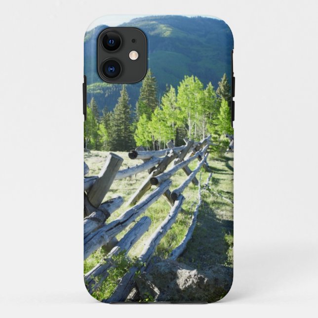 Funda De Case-Mate Para iPhone Fenceline de madera (Reverso)