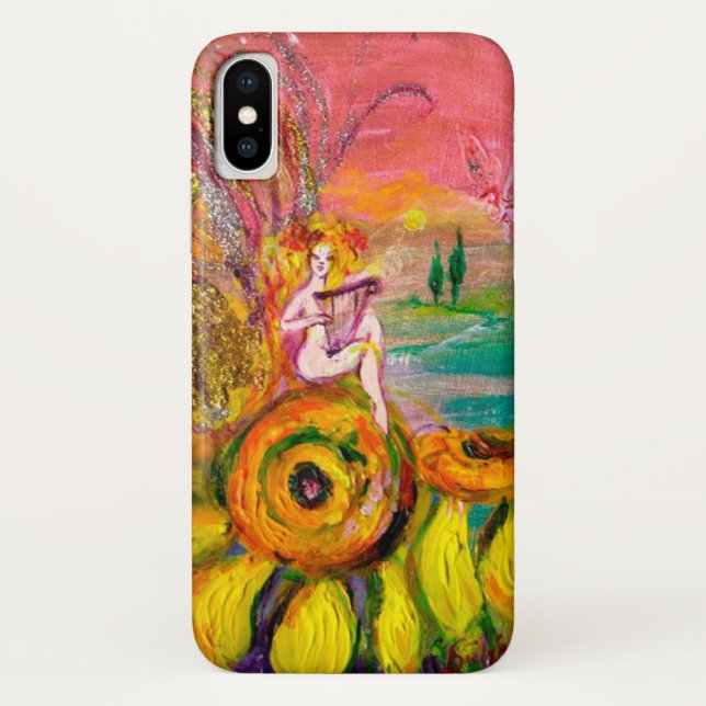 Funda De Case-Mate Para iPhone FERIA DE LA Fantasía DE SUNFLOWERS (Reverso)