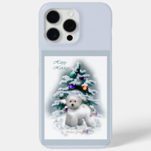 Funda Para iPhone 15 Pro Max Feriadas de los Navidades Bichon Frise
