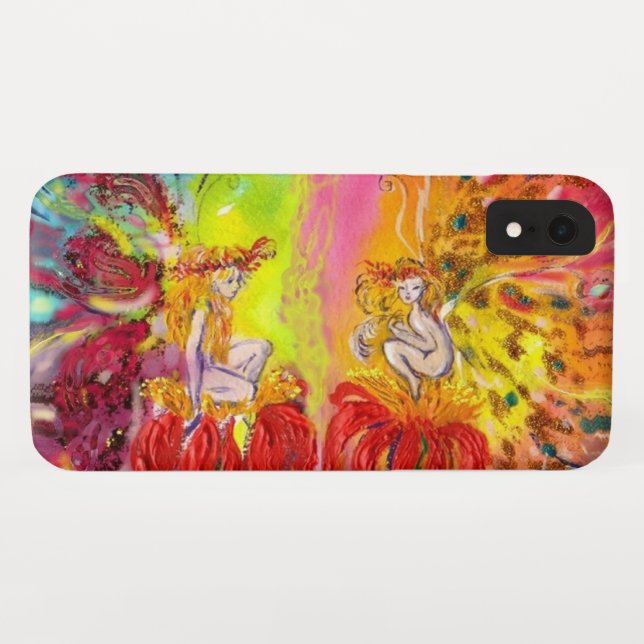 Funda De Case-Mate Para iPhone FERIAS DEL AMANECER / Flower Fairies amarillo rosa (Reverso (horizontal))