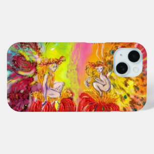 Funda Para iPhone 15 FERIAS DEL AMANECER / Flower Fairies amarillo rosa
