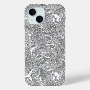 Funda Para iPhone 15 Fern en blanco y negro