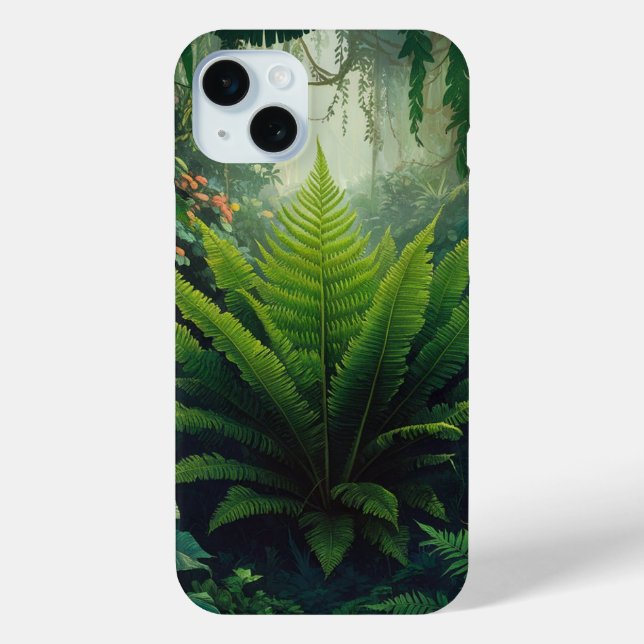 Funda De Case-Mate Para iPhone Fern en la jungla (Reverso )