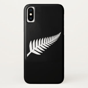 Funda Para iPhone X Fern plateado de Nueva Zelanda