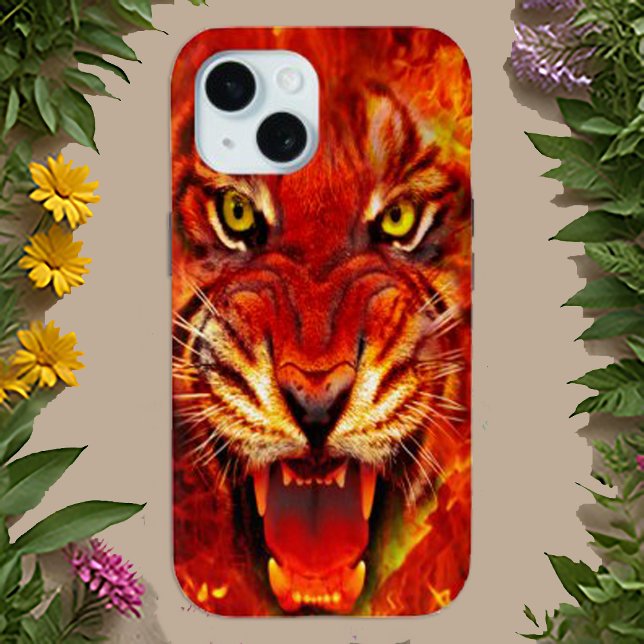 Funda De Case-Mate Para iPhone Feroe Fiery Roaring Tiger Art (Subido por el creador)