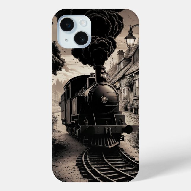 Funda De Case-Mate Para iPhone Ferrocarril de Tren Antiguo (Reverso )