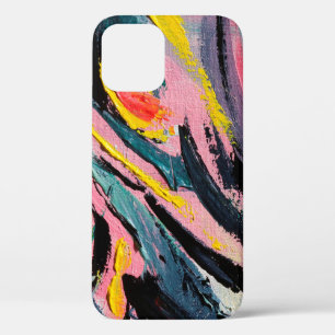 Funda Para iPhone 12 Festival de primavera. Pintura de textura multicol