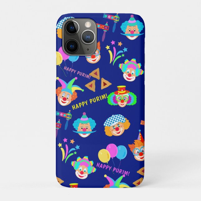 Funda De Case-Mate Para iPhone Festival de Purim Carnaval de payasos Fiestas (Reverso)