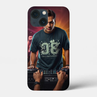 Funda Para iPhone 13 Mini Festival Frenzy: DJ en el diseño de los reflectore