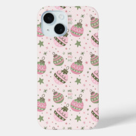 Funda Para iPhone 15 Festive Pink Ornament Phone Case