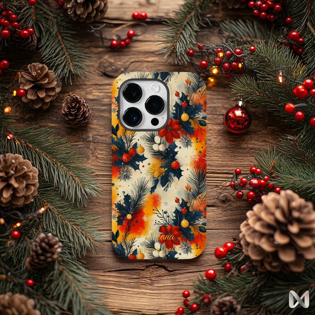 Funda De Case-Mate Para iPhone Festividad artística - Cálido diseño floral festiv (Subido por el creador)