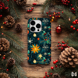 Funda Para iPhone 14 Pro De Case-Mate Festividad artística - Diseño floral nocturno este