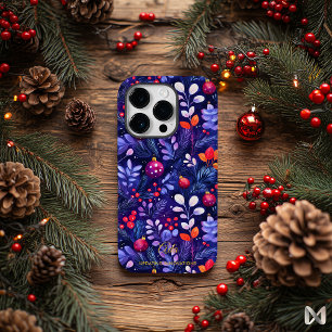 Funda Para iPhone 14 Pro De Case-Mate Festividad artística - Ornamento festivo púrpura p