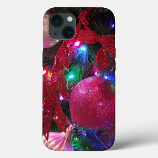 Funda Para iPhone 13 Festividad colorida del árbol de Navidad multicolo