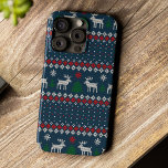 Funda Para iPhone 15 Pro Festividad Navidades suéteres  de piel falsa<br><div class="desc">Este estuche festivo para iPhone es perfecto para agregar un toque de alegría de vacaciones a tu teléfono. El retro Ugly Sweater Navidades Faux Knit Pattern le hará entrar en el espíritu de la temporada.</div>