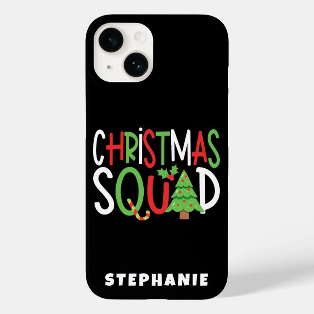 Funda De Case-Mate Para iPhone Festividades de la familia de Navidades divertidos (Reverso )
