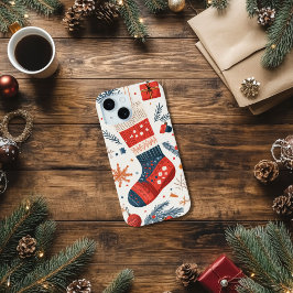 Funda Para iPhone 15 Festividades de los Navidades Rojos