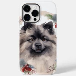 Funda Para iPhone 14 Pro Max De Case-Mate Festivo Keeshond Corona de Navidad Pup