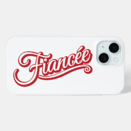 Funda Para iPhone 15 Fianza roja/blanca sobre blanco