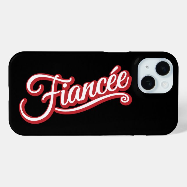 Funda De Case-Mate Para iPhone Fianza roja/blanca sobre negro (Reverso (Horizontal) )