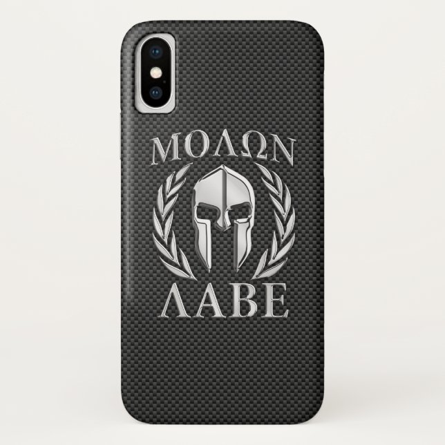 Funda De Case-Mate Para iPhone Fibra de carbono espartano de la armadura del (Reverso)