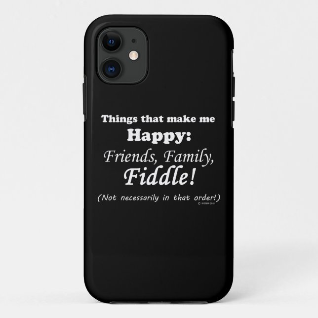 Funda De Case-Mate Para iPhone Fiddle Me Hace Feliz (Reverso)