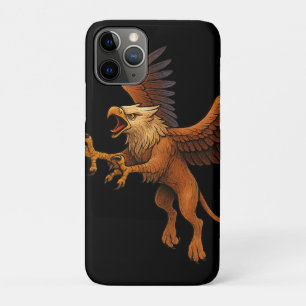 Funda Para iPhone 11 Pro Fierce Buceo Golden Griffin Mitología Fantasía Art