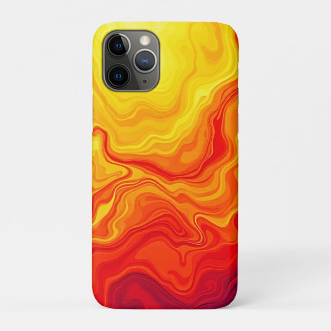 Funda De Case-Mate Para iPhone Fiery Abstract Flow Art (Reverso)