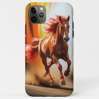 Funda Para iPhone 11 Pro Max Fiery Running Horse – Dynamic Energy Art