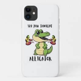 Funda Para iPhone 11 Fiesta de Animales Cocodrilo