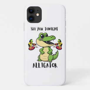Funda Para iPhone 11 Fiesta de Animales Cocodrilo